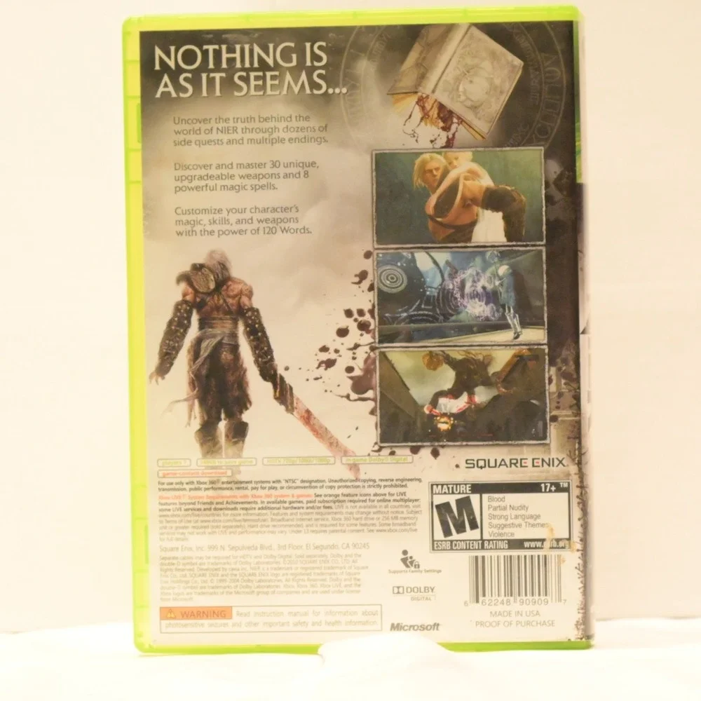 NieR Xbox 360 Complete in Box CIB With Manual RPG